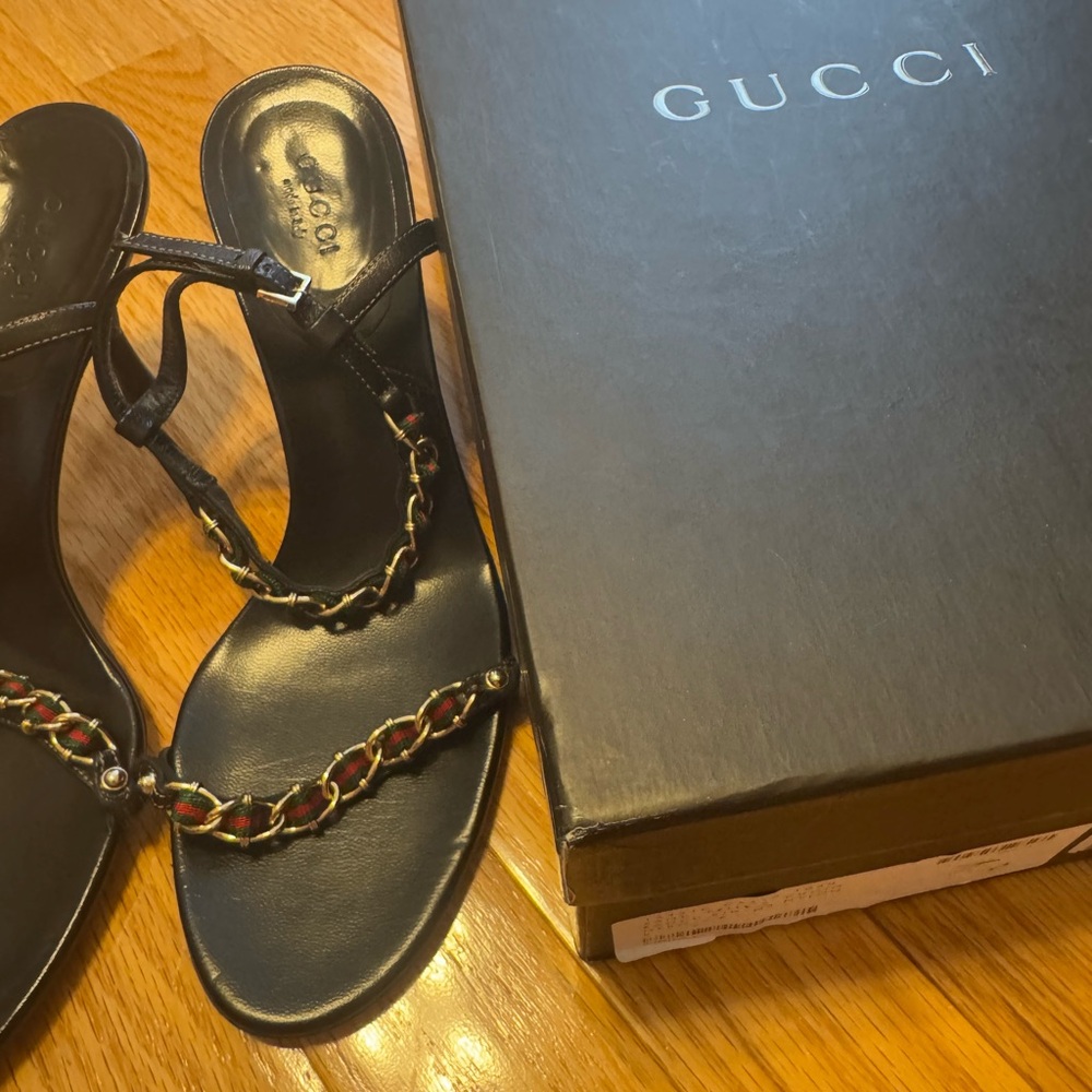 GUCCI Vintage Authentic Sandals Heels Size 7 $495